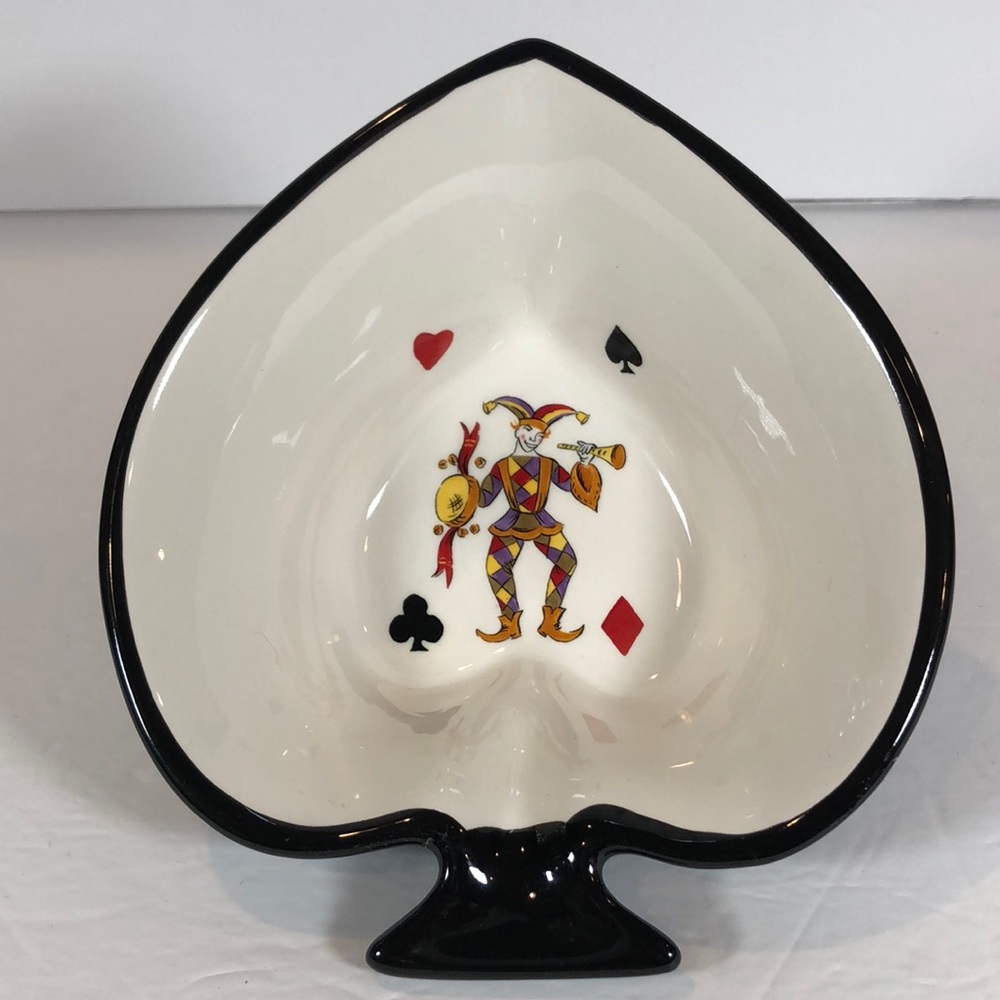 Table Tops Gallery King of Hearts Jester Bowl Ceramic